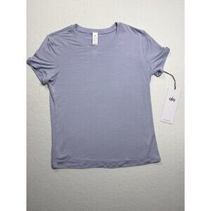 ALO Yoga Women's Small All Day Short Sleeve Limited Edition Color Winter Frost